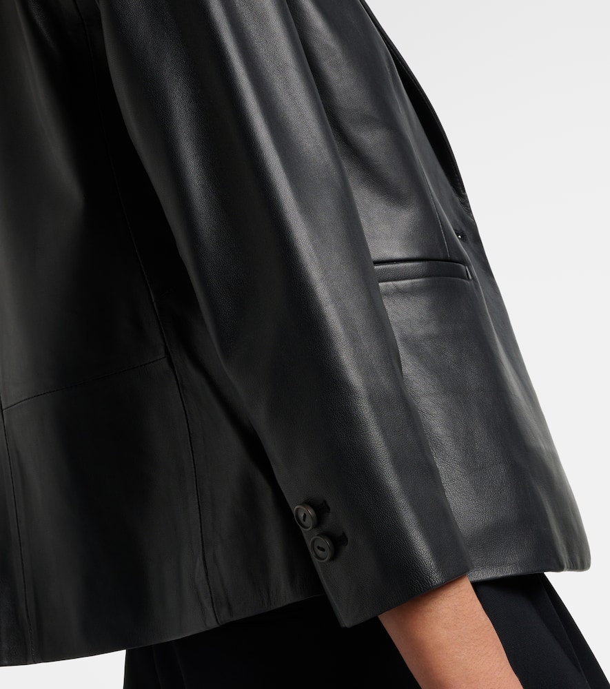 Leather blazer