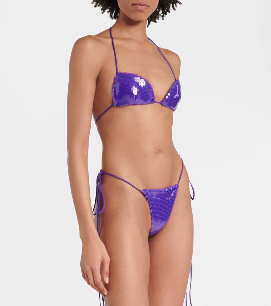Sequined side-tie panties