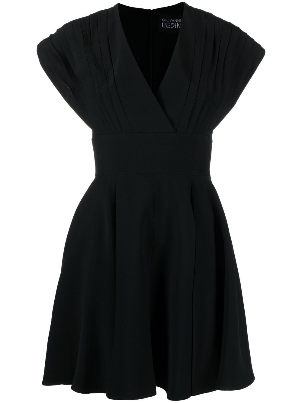 V-neck fitted dress - Black
