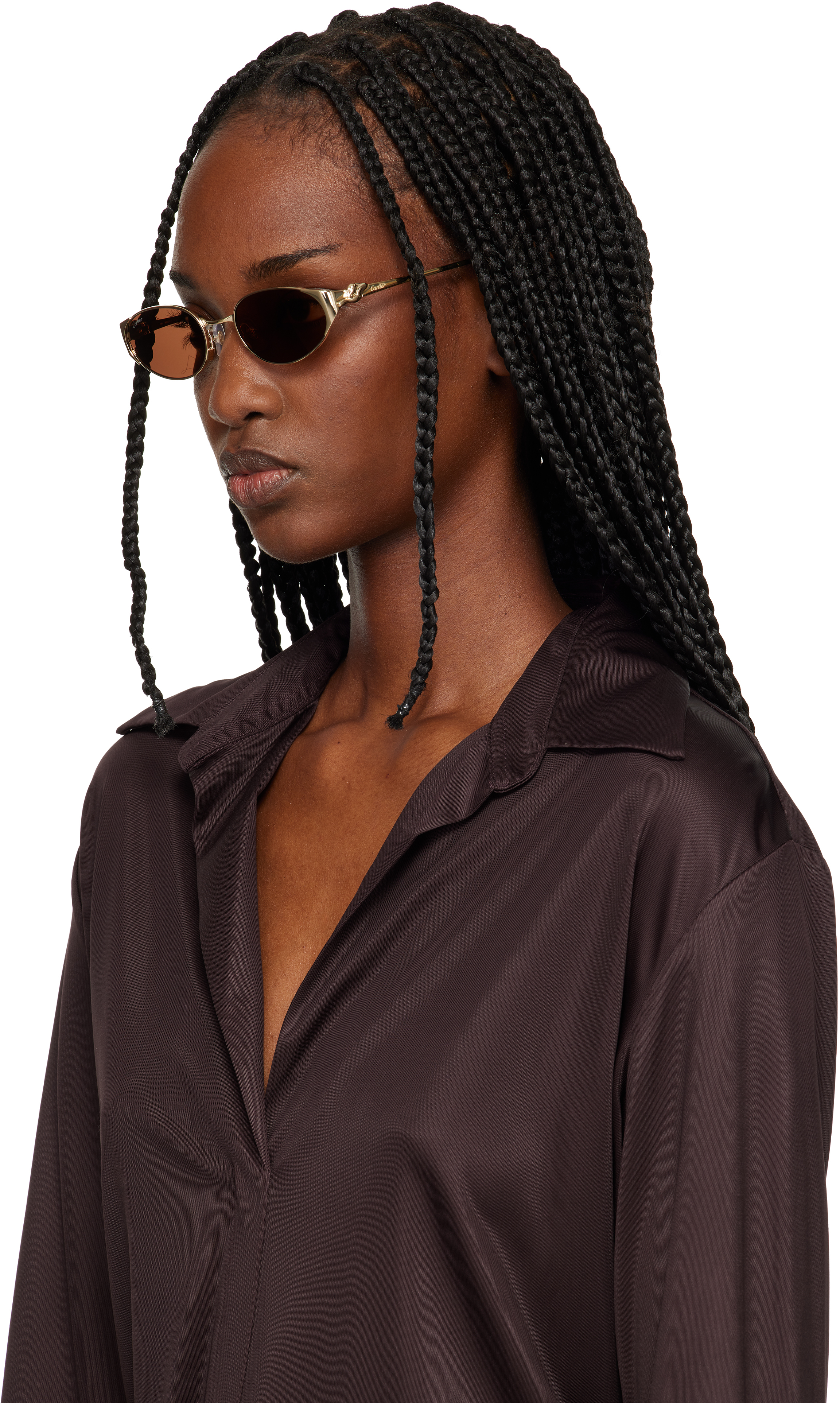 Gold 'Panthère de ' Sunglasses