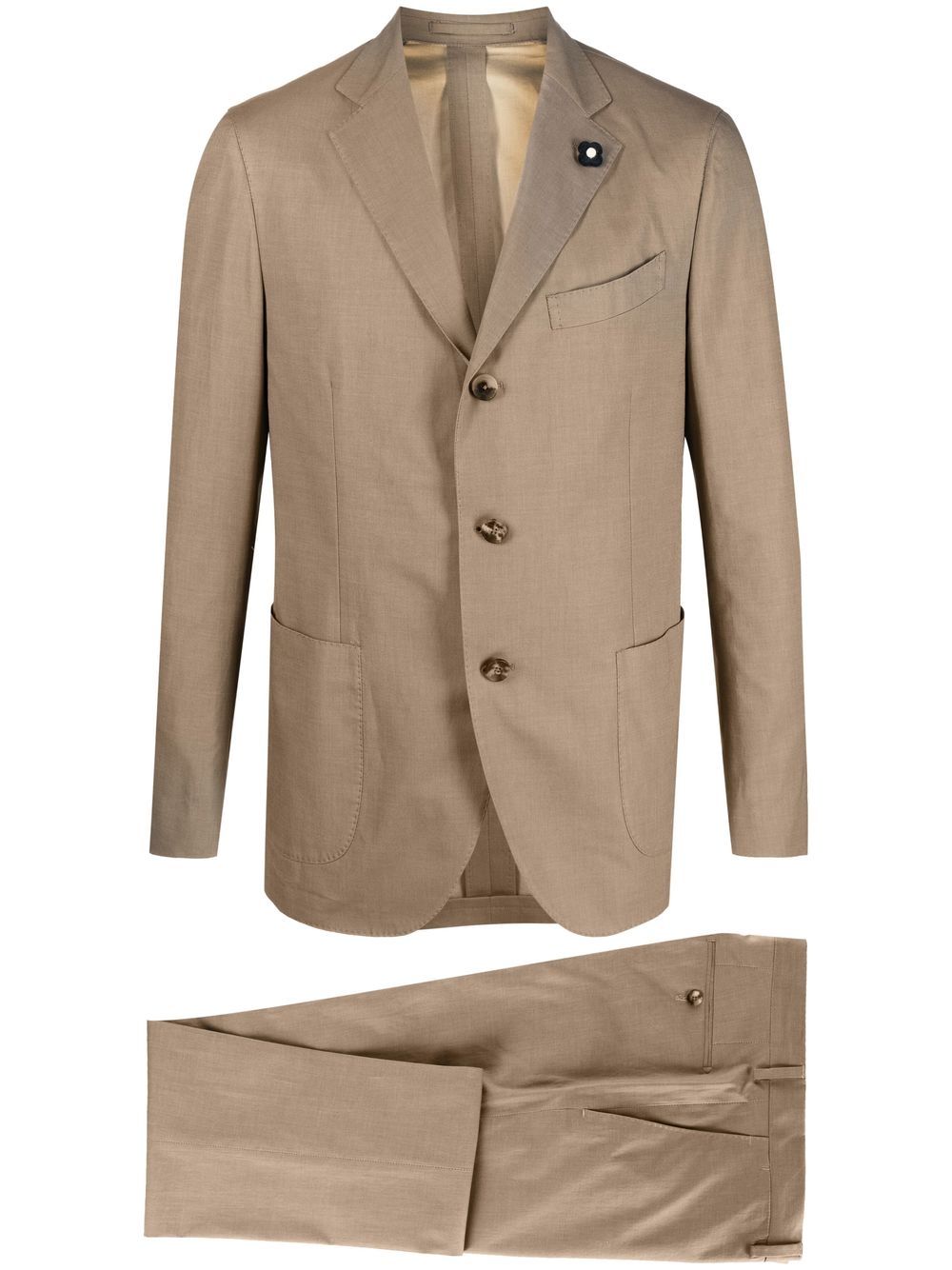 Single-breasted two-piece suit - Brown