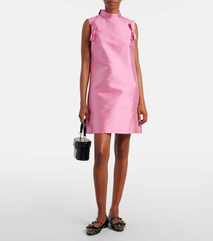 Silk shantung minidress