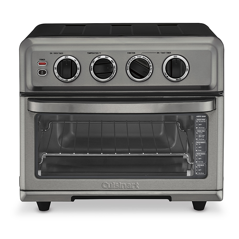 Air Fryer 0.6 Cu. Ft. Toaster Oven with Grill - Black