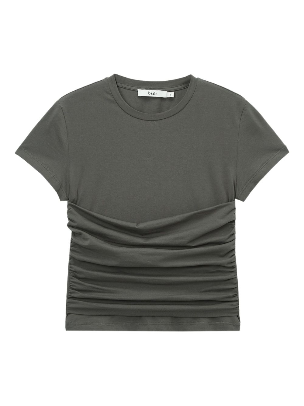B+ab ruched-detail T-shirt - Grey