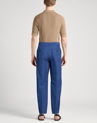 Man Pants Blue Size 34 Cotton, Linen