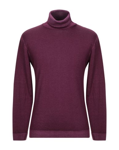 Man Turtleneck Plum Size L Merino Wool