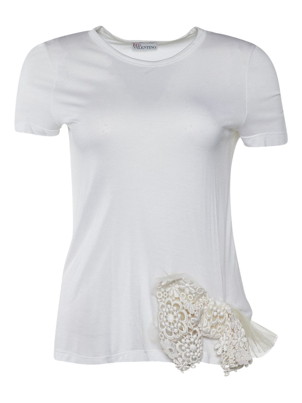 Bow-detail T-shirt - White