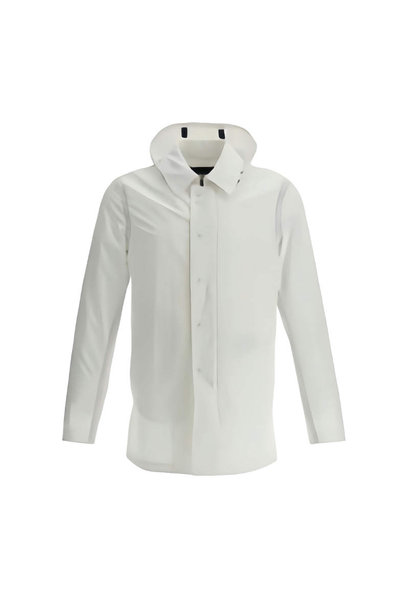 Hooded Nylon Jacket — Gray