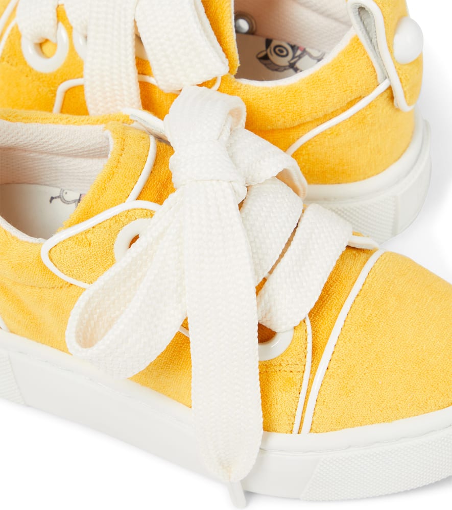 Christian Louboutin Kids Toy Toy leather-trimmed terry sneakers