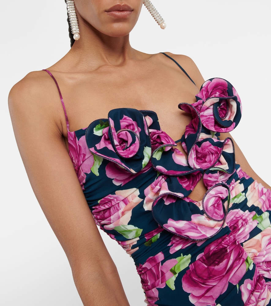 Floral ruched minidress