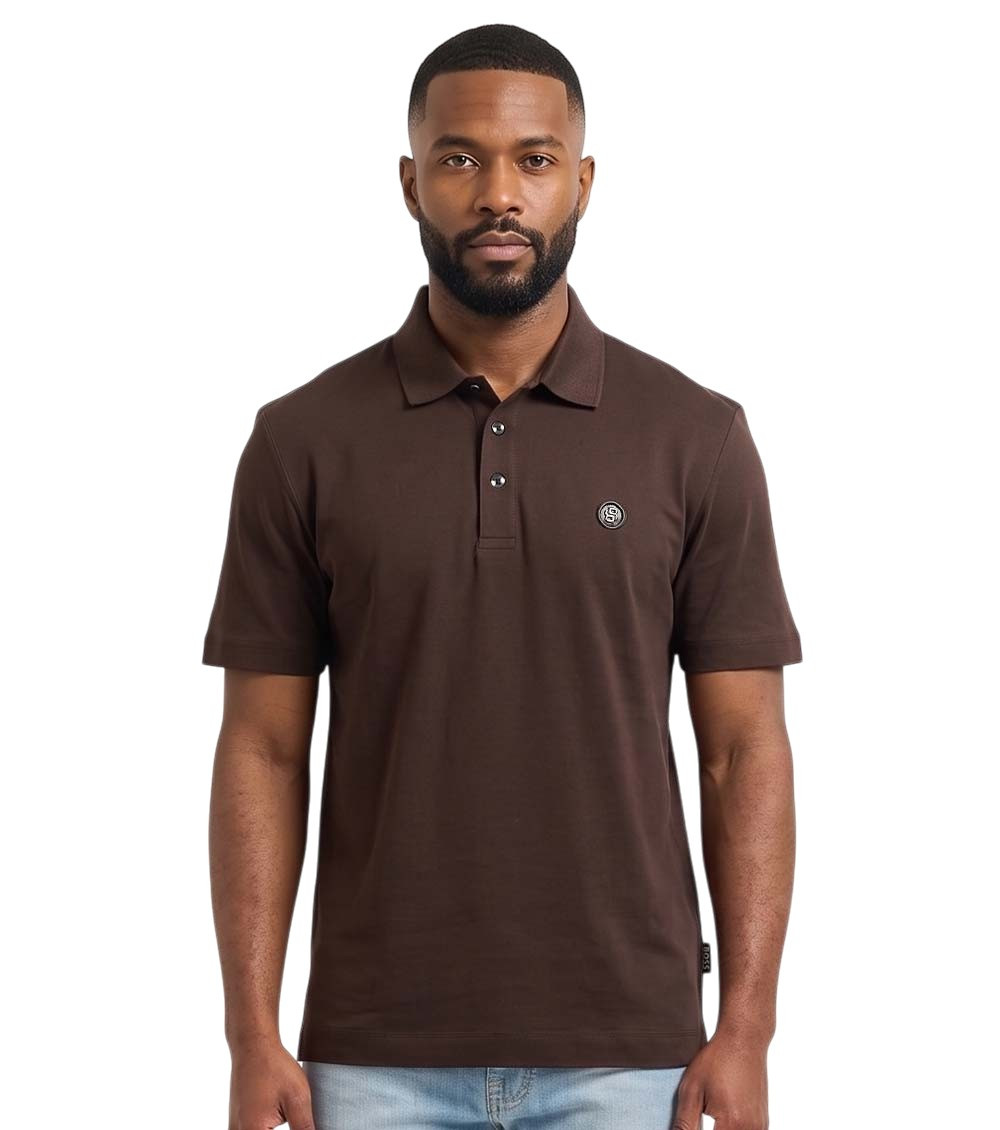 Brown Shirt Collar Polos