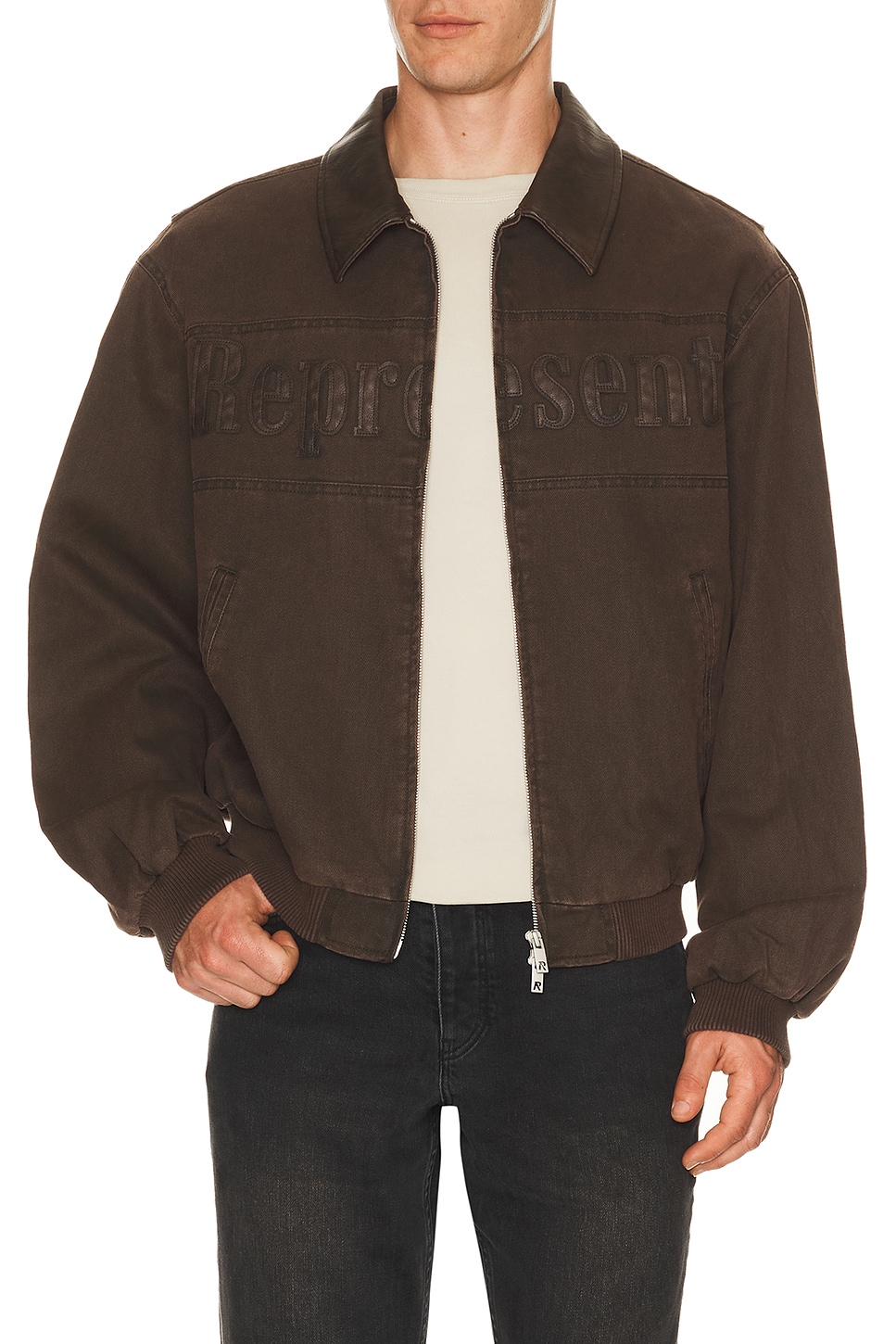 REPRESENT Roscoe Bomber Jacket in Whisky - Brown. M also in L, S, XL/1X