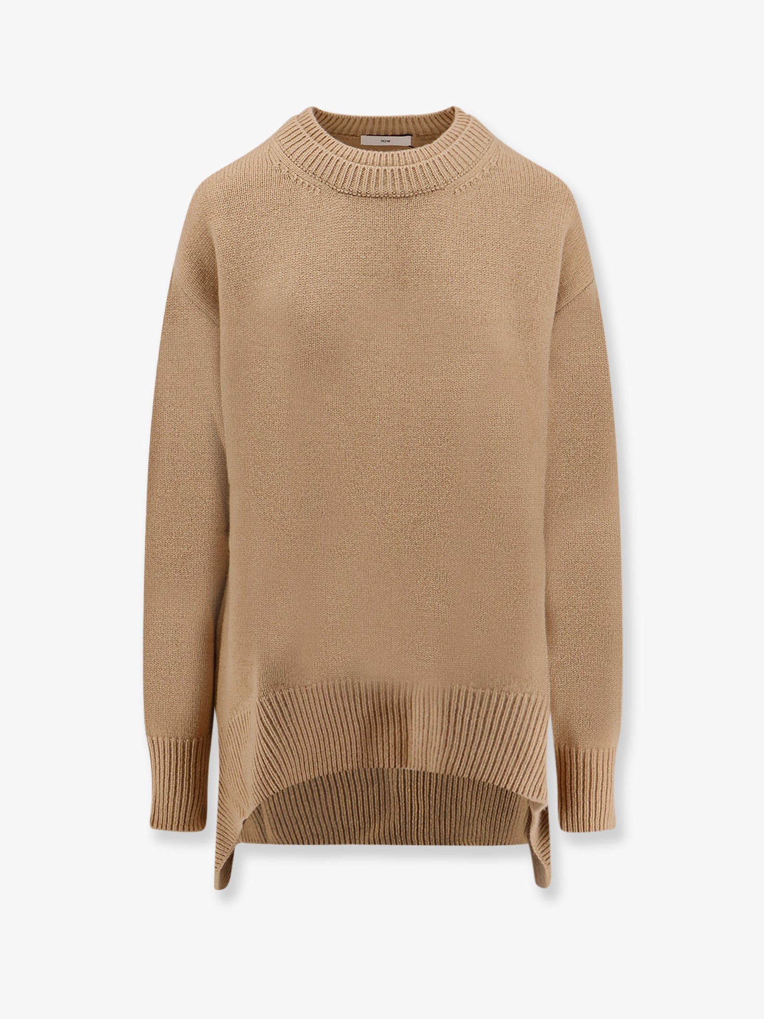 Wool and Cashmere Blend Sweater — Beige