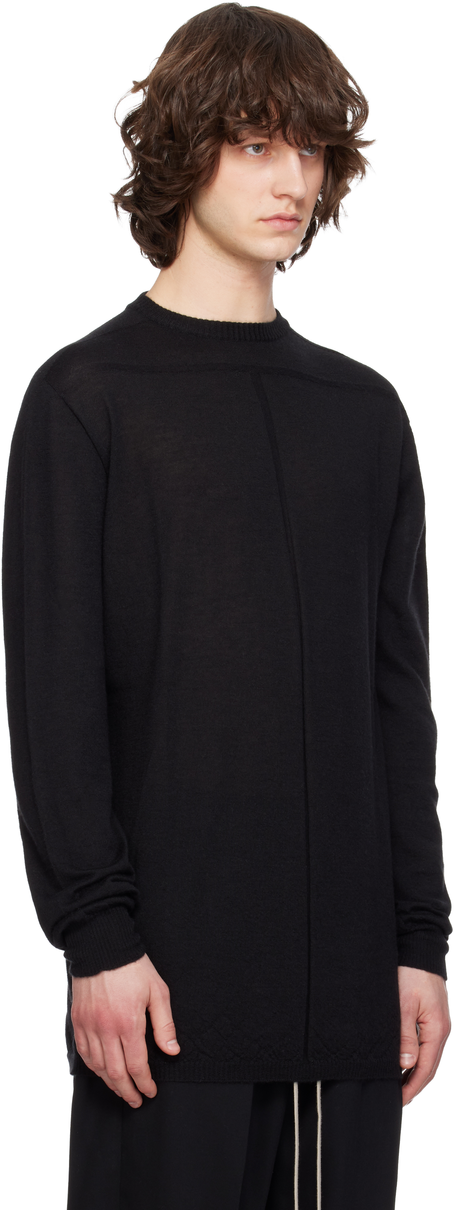 Black Temple Oversized Level Sweater