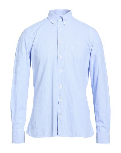 Man Shirt Sky blue Size 3XL Cotton, Linen