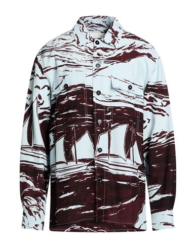 Man Shirt Burgundy Size 36 Viscose