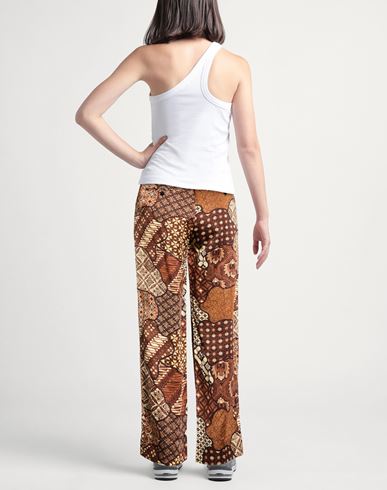 Woman Pants Brown Size 4 Cupro, Linen, Modal