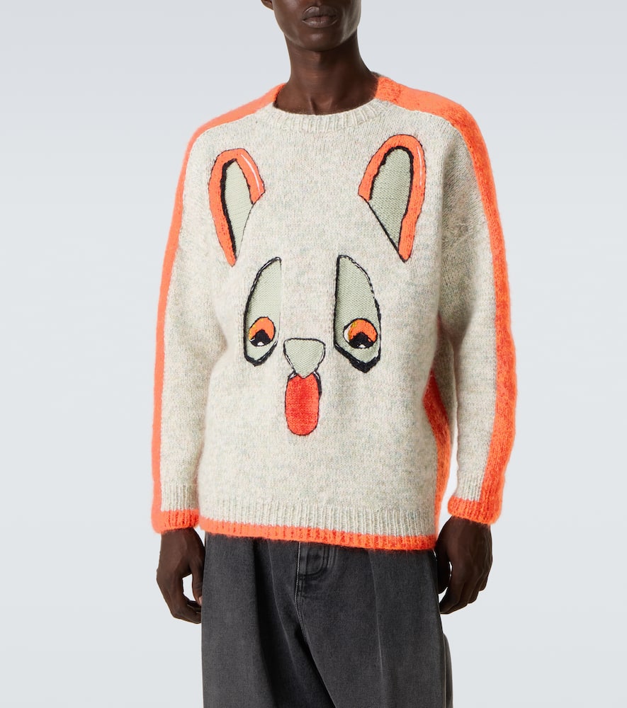 X Louis Wain intarsia wool-blend sweater