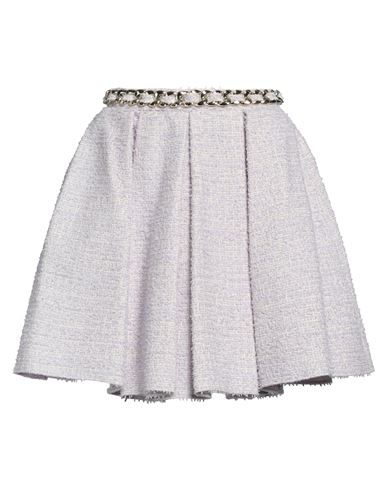 Elisabetta Franchi Woman Mini skirt Lilac Size 4 Cotton, Polyamide, Viscose, Polyester, Acrylic