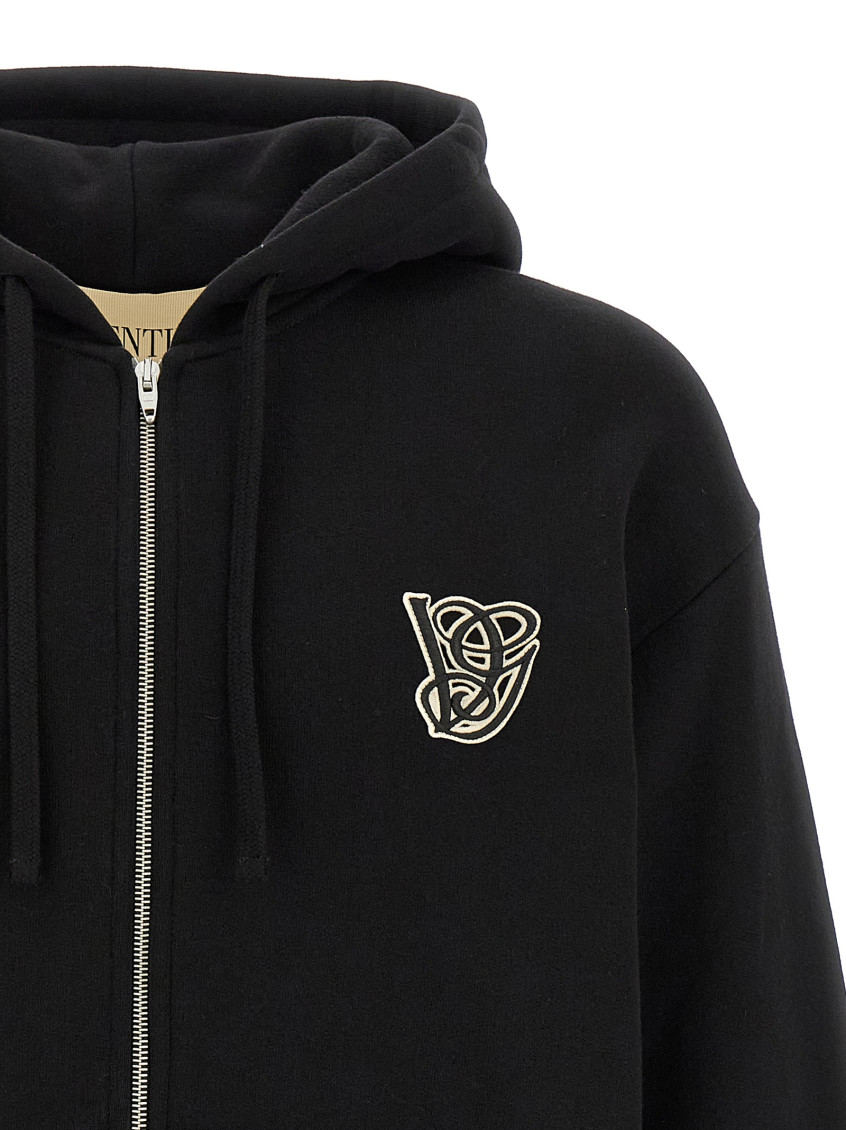Hoodie Vg Patch Sweatshirt Black