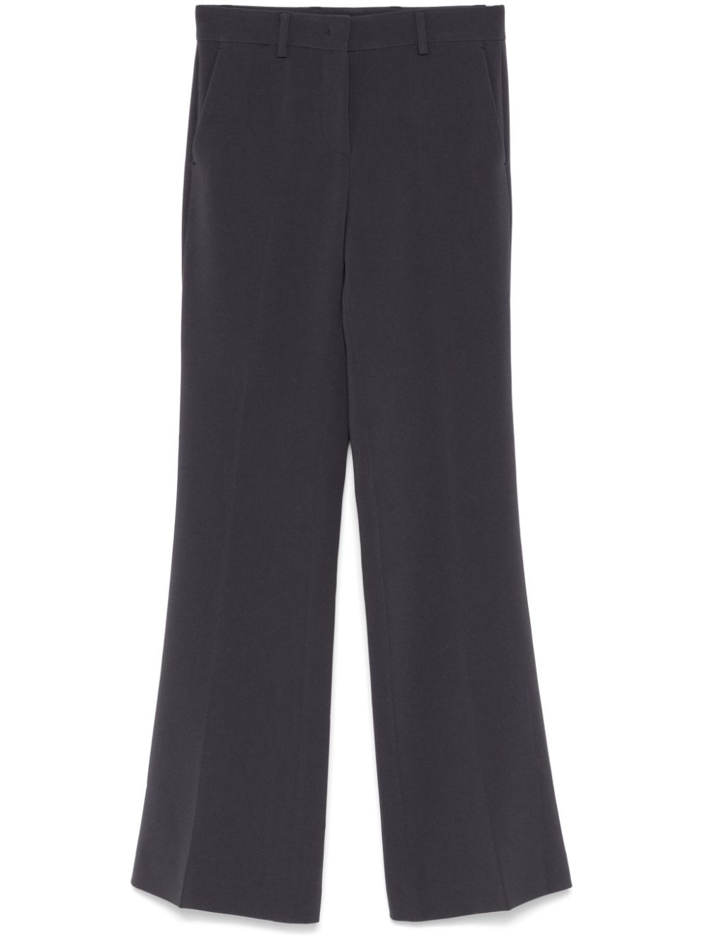 Crepe-texture trousers - Grey