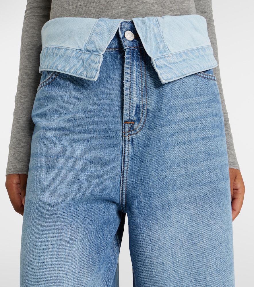 Double Layer Slouchy wide-leg jeans