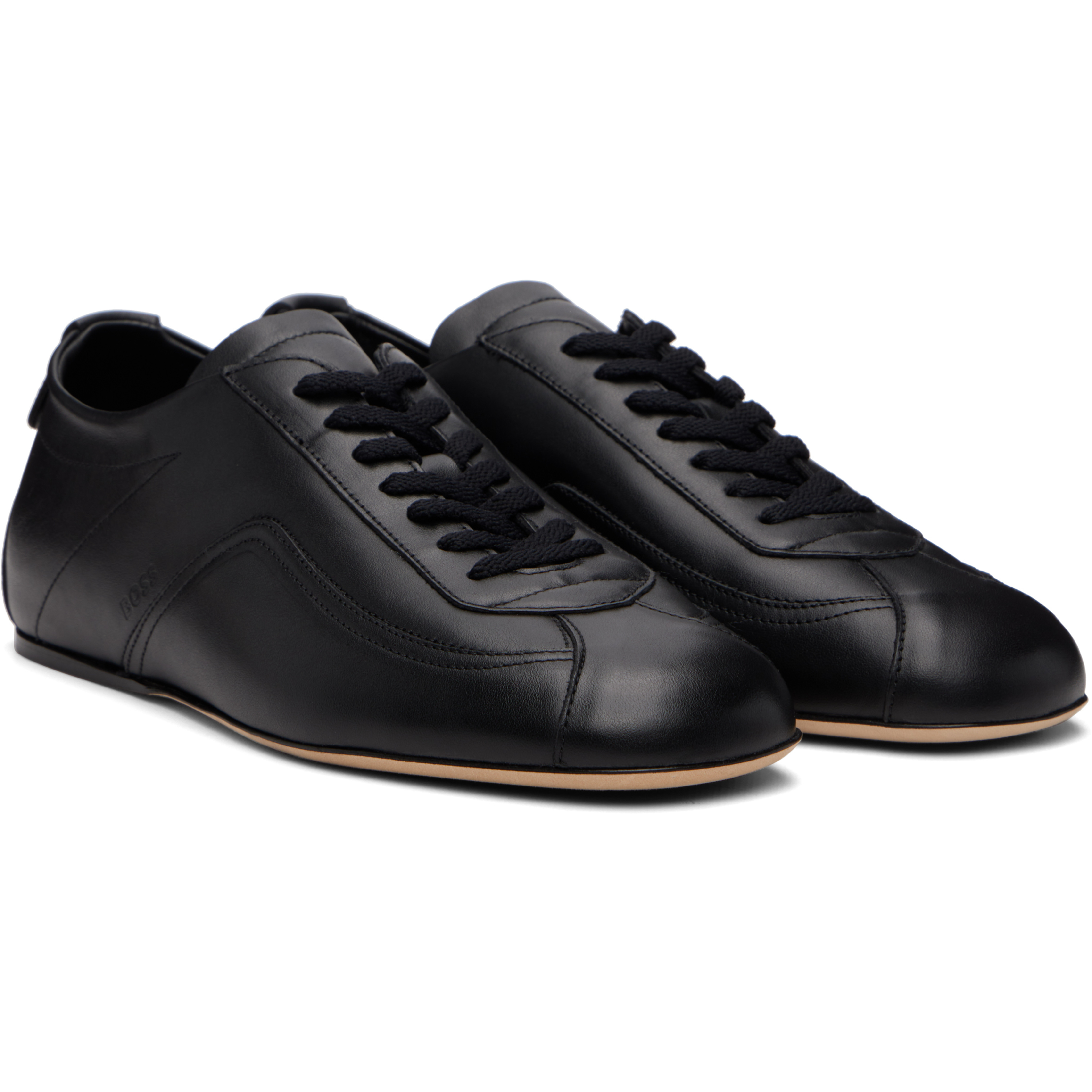 Black Ded Logo Nappa-leather Sneakers