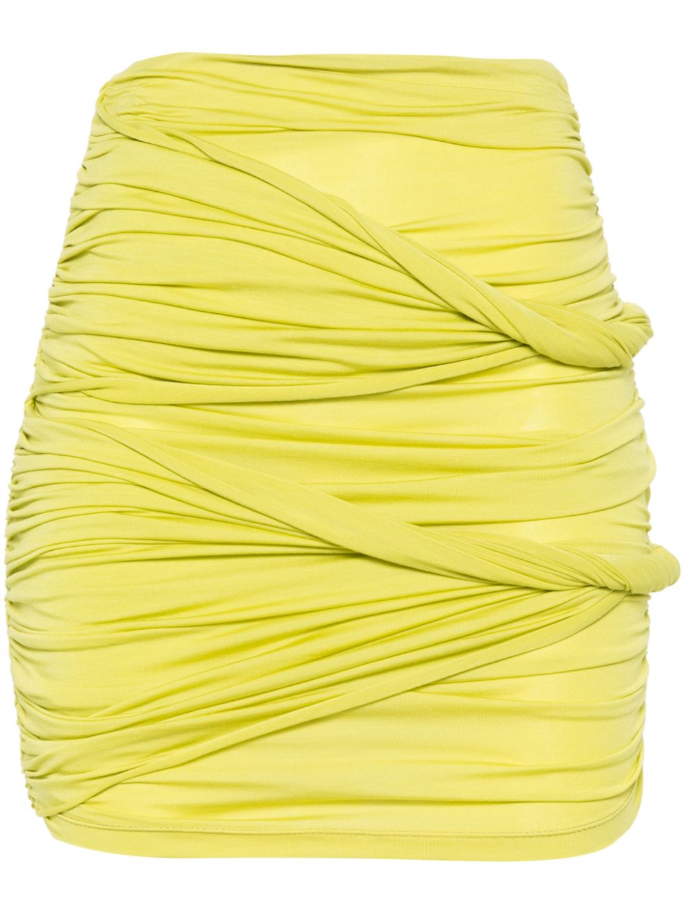 Ruched mini skirt - Green