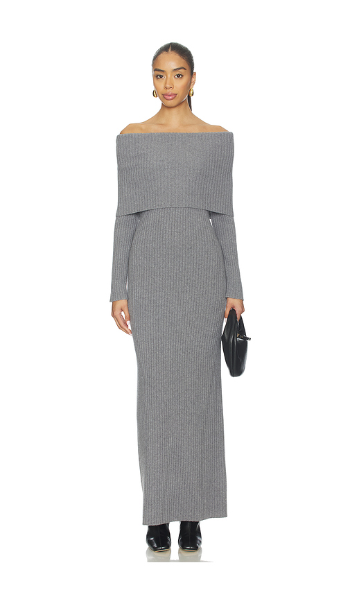 Theory Over The Shoulder Rib Dress in Grey. L. Also in M