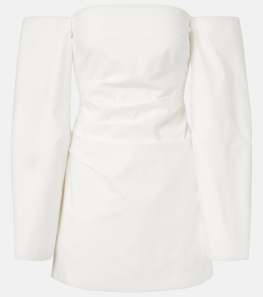 Martina off-shoulder cotton poplin minidress