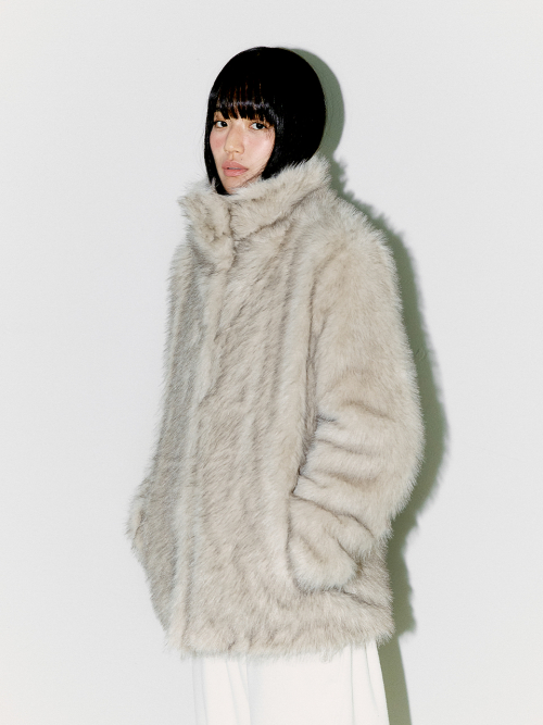 FLUFFY MIX FUR JACKET