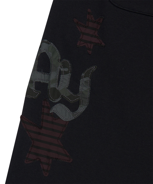 PRAY APPLIQUE SWEAT PANT BLACK