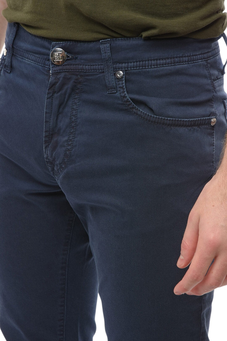 Blue Slim Mid Rise Jeans