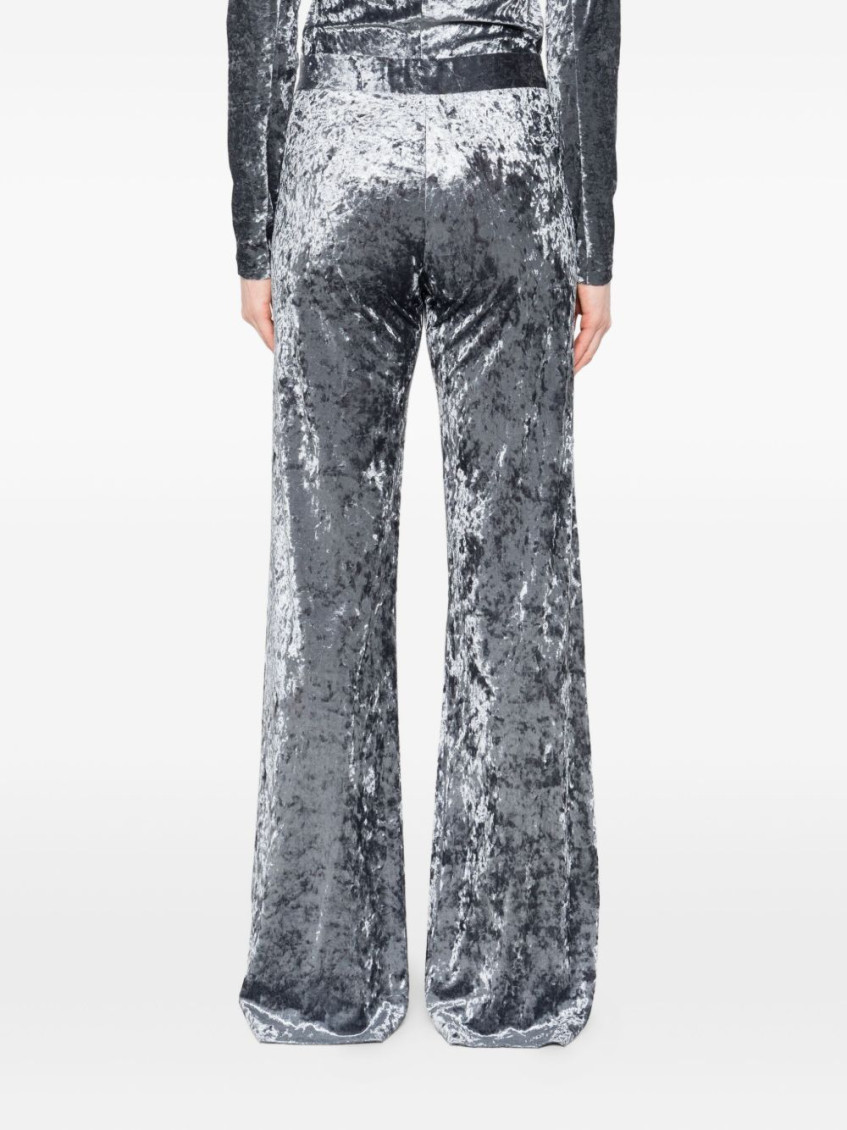 Velvet High-Waisted Trousers