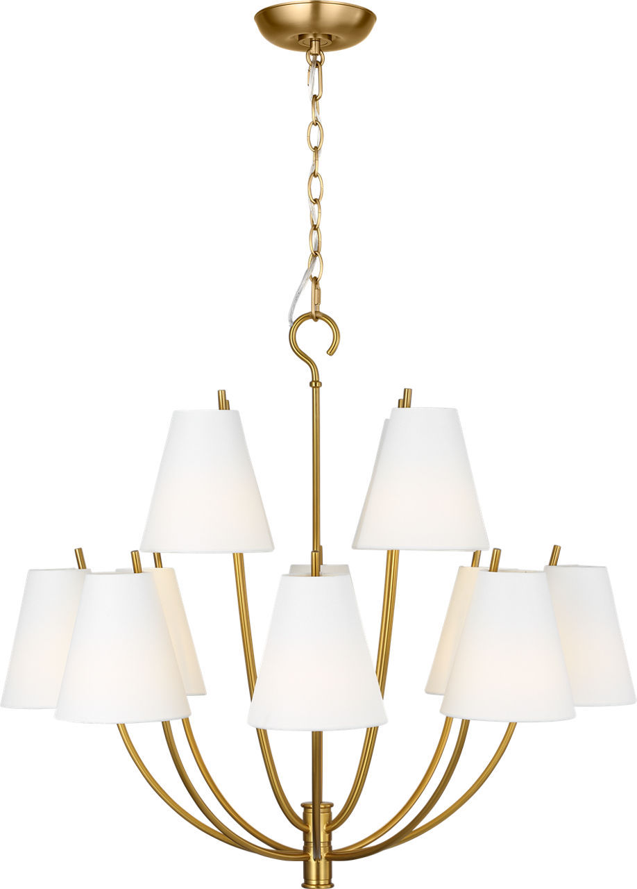 Burnished Brass Chandelier from the Marina Collection
