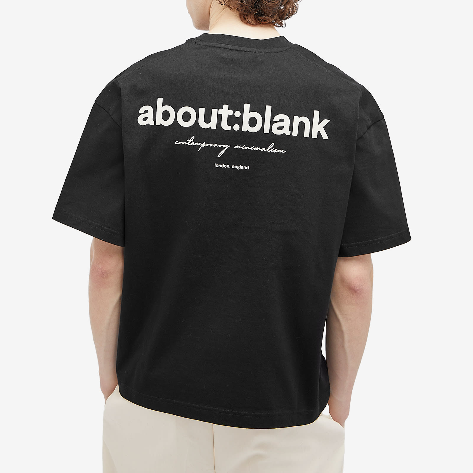 Men's Box Logo T-Shirt in Black/Ecru