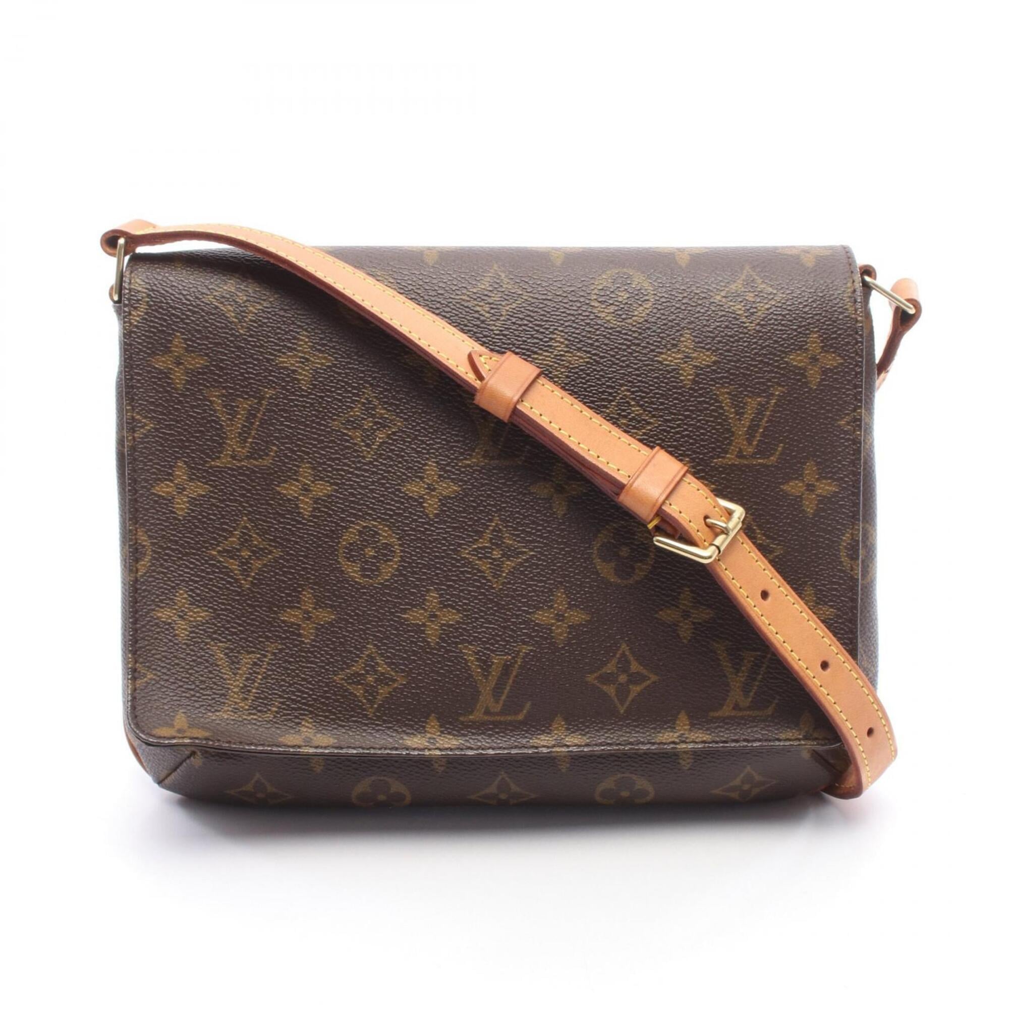 Louis Vuitton Brown Pvc Coated Canvas Leather Handbag Shoulder Bag Pre-Owned