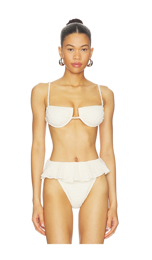 Montce x Elsa Hosk Simonette Bikini Top in Beige. - M also in L, S