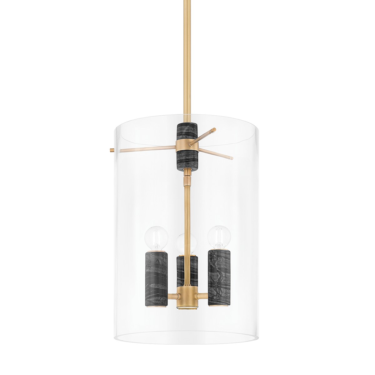 Vintage Brass Three Light Lantern from the Adonis Collection