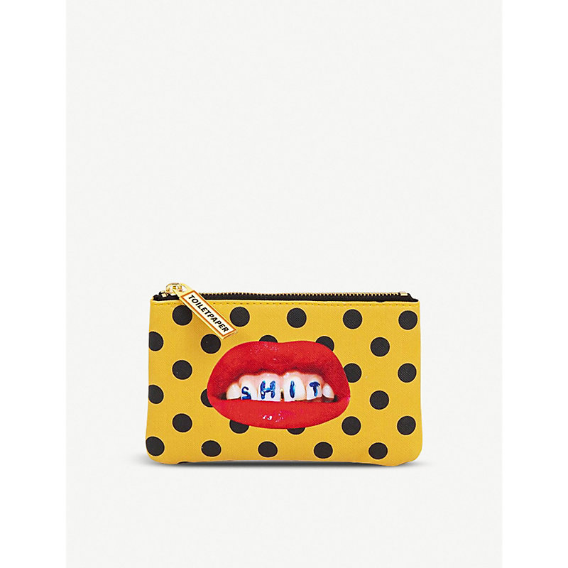 Wears Toiletpaper Sh*T-Print Faux-Leather Case