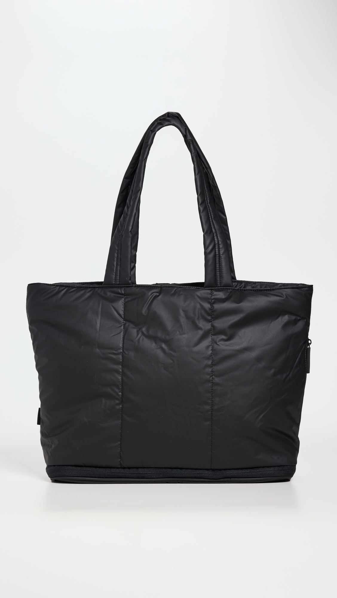 Luka Expandable Laptop Tote Bag Matte Black One Size
