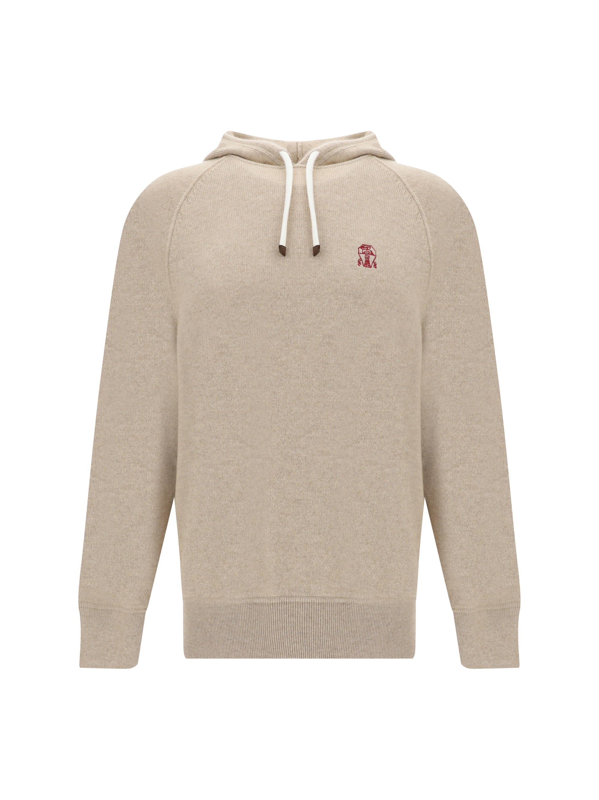 Logo-embroidered cashmere hoodie - Neutrals