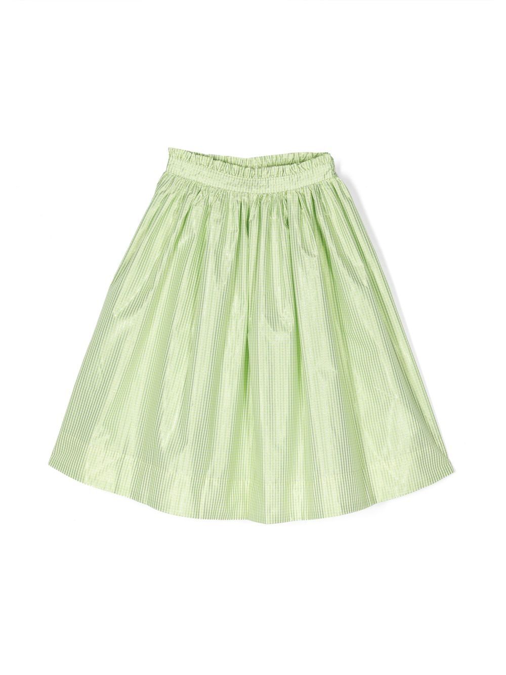 Gingham shimmery skirt - Green