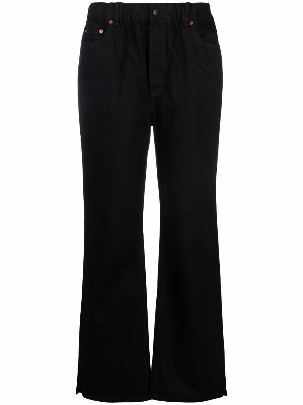 Loose fit wide leg trousers - Black