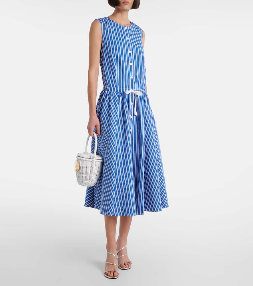 Striped cotton shirt dress