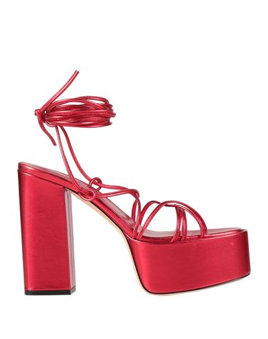 Woman Thong sandal Red Size 10.5 Leather