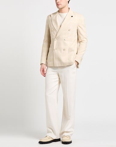 Man Blazer Beige Size 36 Viscose, Cotton