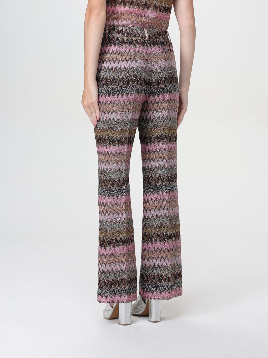 Metallic finish trousers - Pink