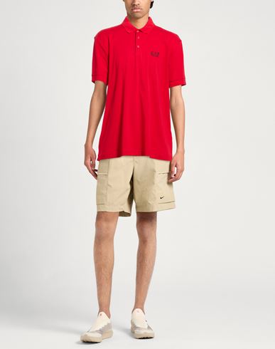 Man Polo shirt Red Size S Cotton, Elastane