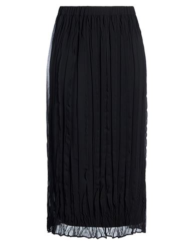 Woman Maxi skirt Black Size 14 Silk
